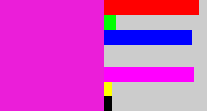 Hex color #eb1ed9 - pink/purple
