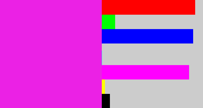 Hex color #eb21e5 - pink/purple