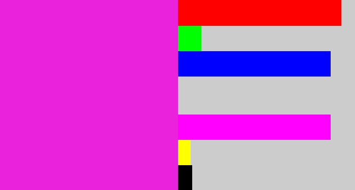 Hex color #eb22db - pink/purple