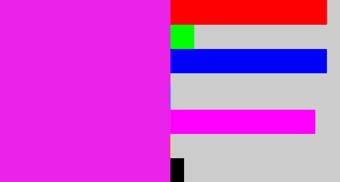 Hex color #eb23ea - pink/purple