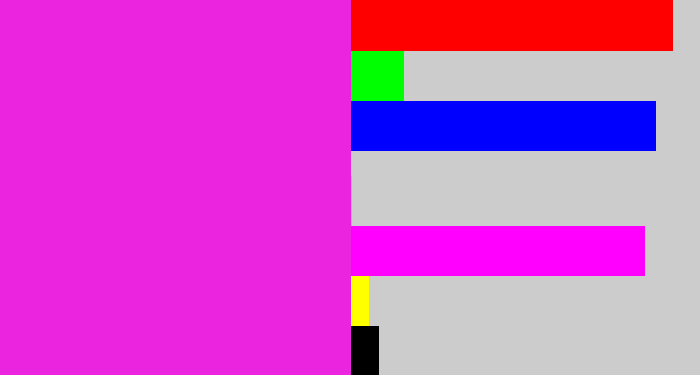 Hex color #eb25df - pink/purple