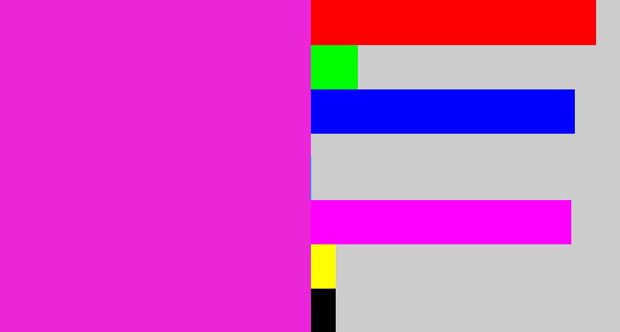 Hex color #eb26d9 - pink/purple