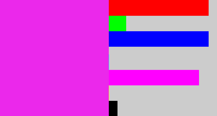 Hex color #eb28eb - pink/purple