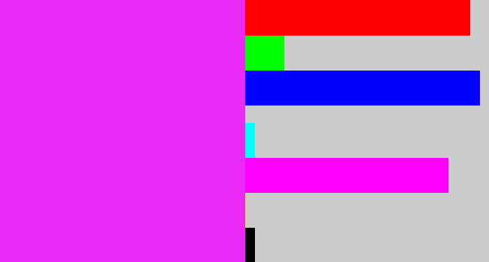Hex color #eb29f6 - pink/purple