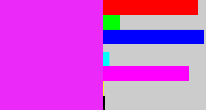 Hex color #eb2afa - pink/purple