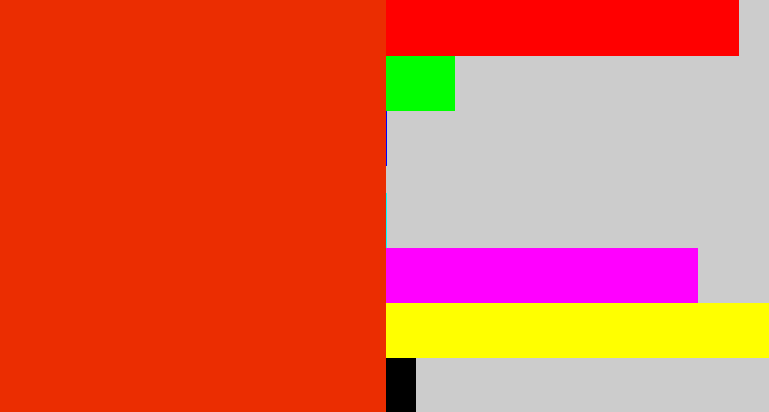 Hex color #eb2d01 - tomato red