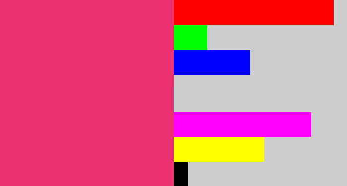 Hex color #eb3171 - darkish pink