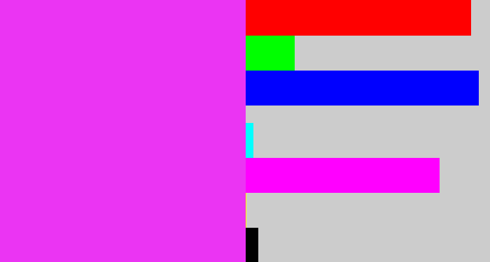 Hex color #eb34f3 - pink/purple