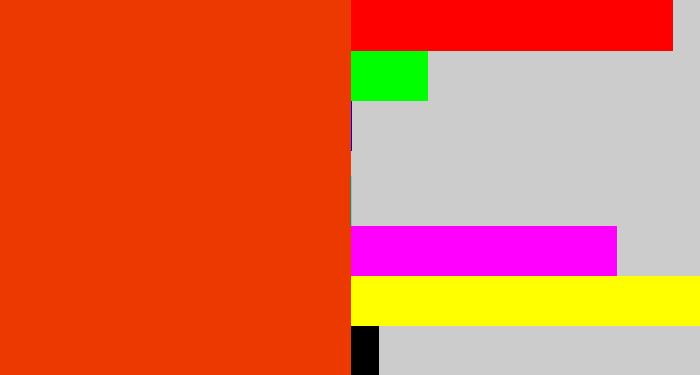Hex color #eb3901 - orangish red