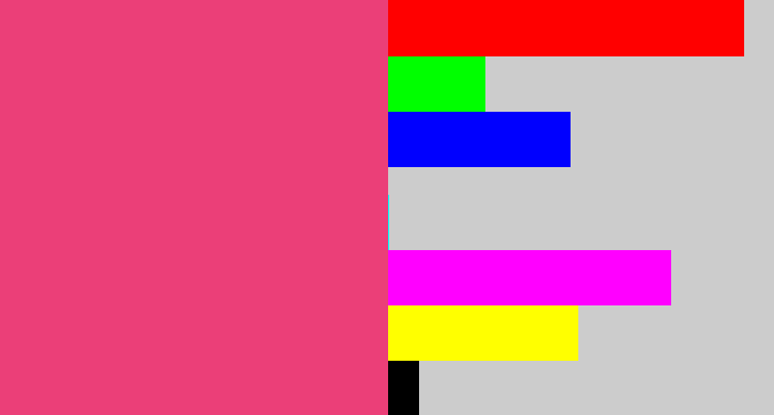 Hex color #eb3f78 - darkish pink