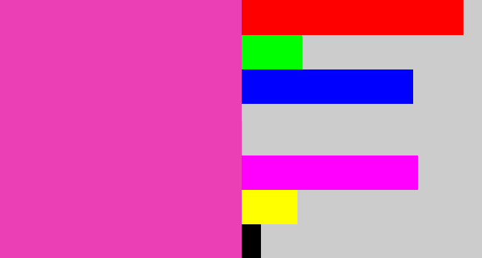 Hex color #eb3fb6 - purpleish pink