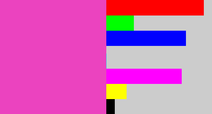 Hex color #eb43bf - purpleish pink