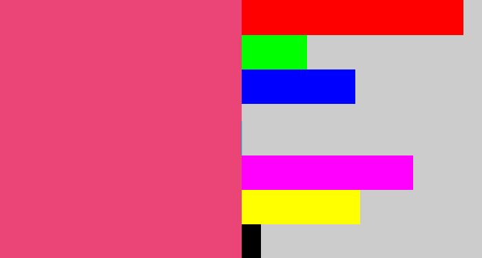 Hex color #eb4477 - darkish pink