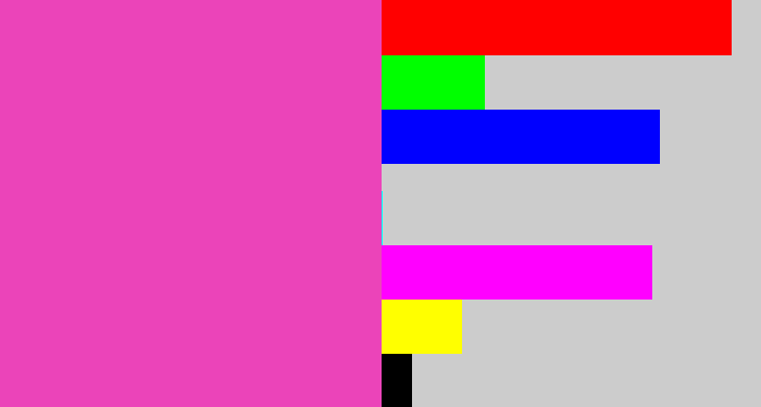 Hex color #eb44b9 - purpleish pink