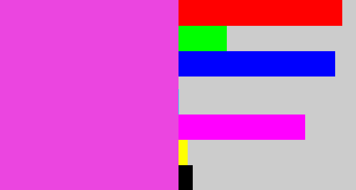Hex color #eb45e0 - purple pink