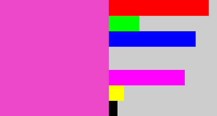 Hex color #eb47cb - purpleish pink