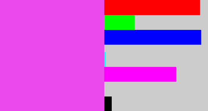 Hex color #eb49ed - heliotrope