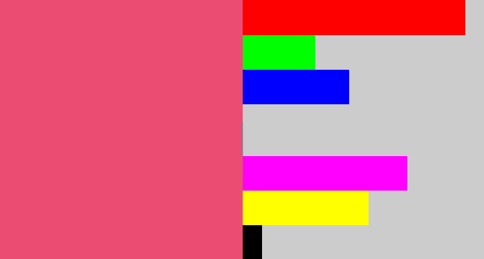 Hex color #eb4c71 - darkish pink