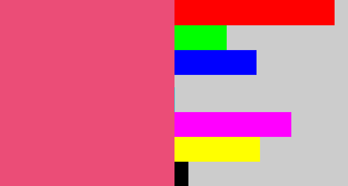 Hex color #eb4d77 - darkish pink
