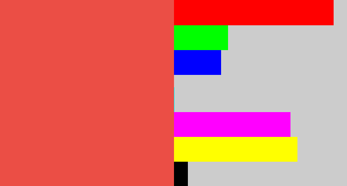 Hex color #eb4e45 - pale red