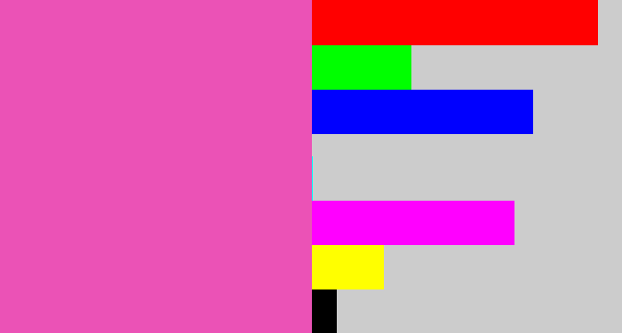 Hex color #eb52b6 - purpleish pink