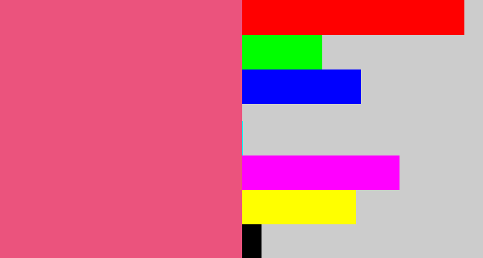 Hex color #eb537d - warm pink