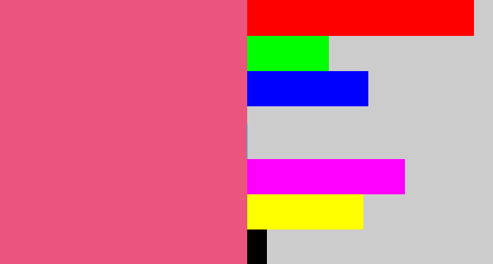 Hex color #eb557d - warm pink
