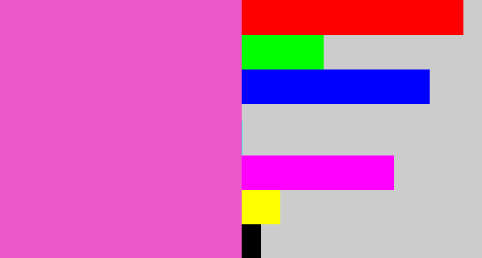 Hex color #eb57c6 - purpleish pink