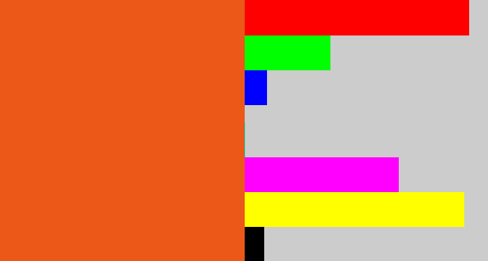 Hex color #eb5817 - reddish orange