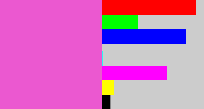 Hex color #eb58d0 - purpleish pink