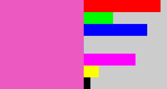 Hex color #eb59c1 - purpleish pink