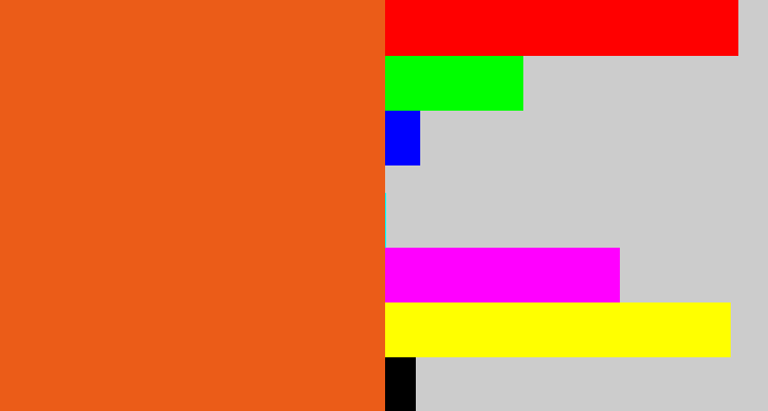 Hex color #eb5c18 - reddish orange