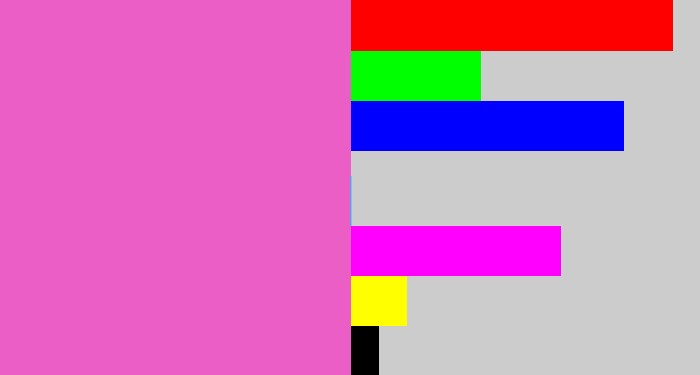 Hex color #eb5ec6 - purpleish pink