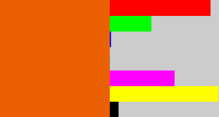 Hex color #eb6002 - bright orange
