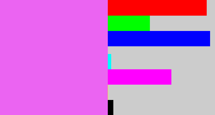 Hex color #eb64f2 - light magenta