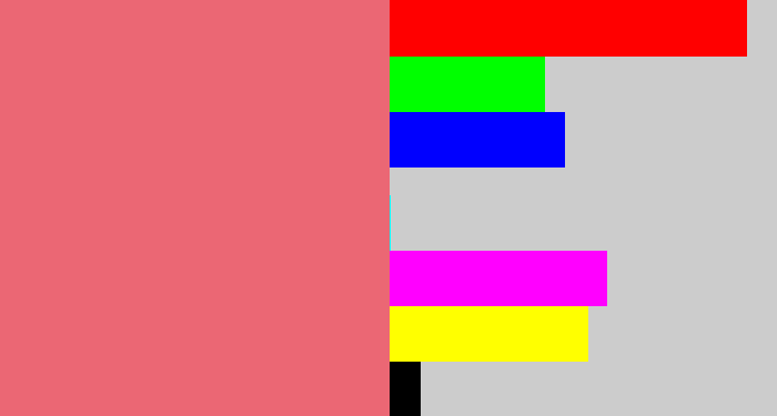 Hex color #eb6774 - pinkish