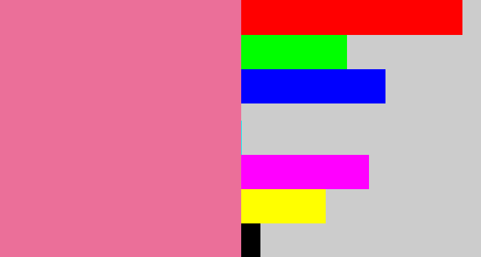 Hex color #eb6f99 - medium pink