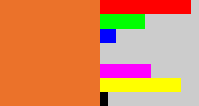 Hex color #eb722a - dusty orange