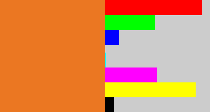 Hex color #eb7722 - dusty orange