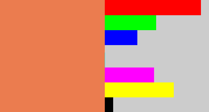 Hex color #eb7c4f - orangish