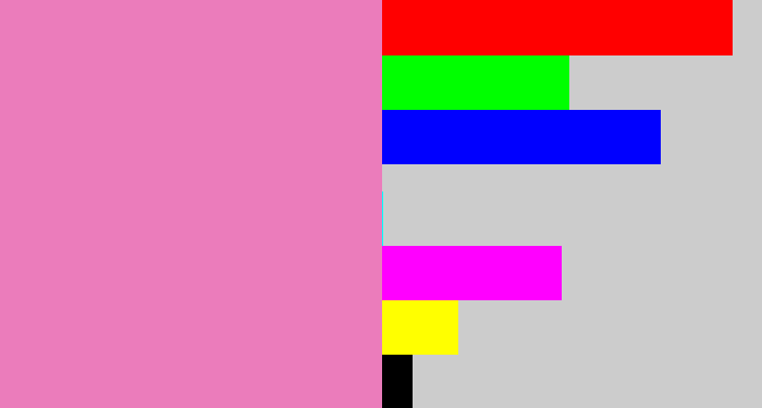Hex color #eb7cbb - pink