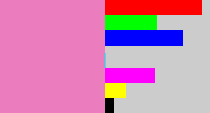 Hex color #eb7cbd - pink