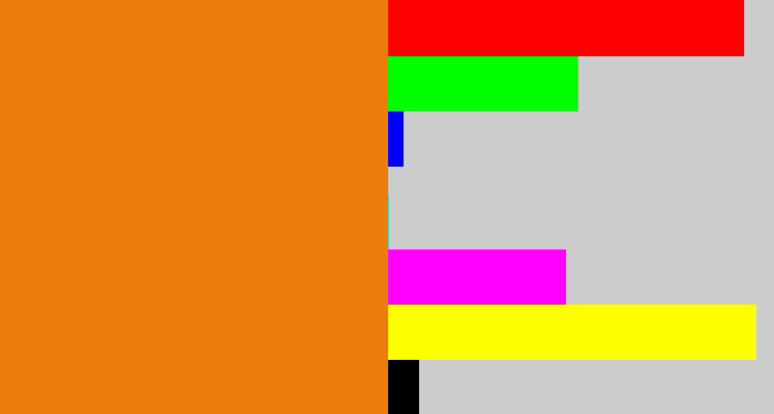 Hex color #eb7e0b - pumpkin