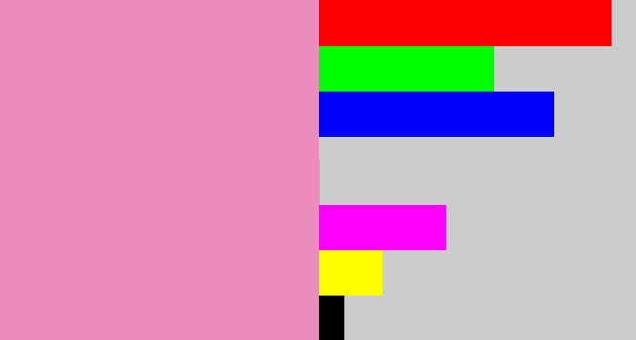Hex color #eb8cbc - pink