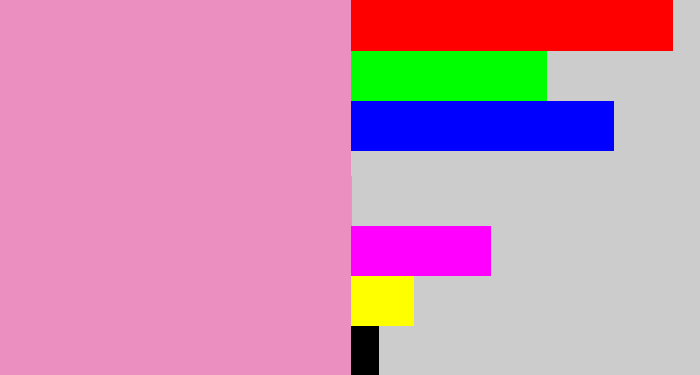Hex color #eb8ec0 - pink