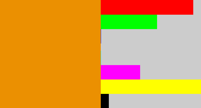 Hex color #eb9001 - tangerine
