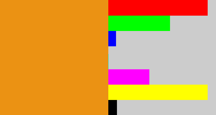 Hex color #eb9213 - tangerine