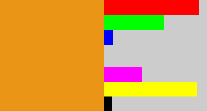 Hex color #eb9517 - squash