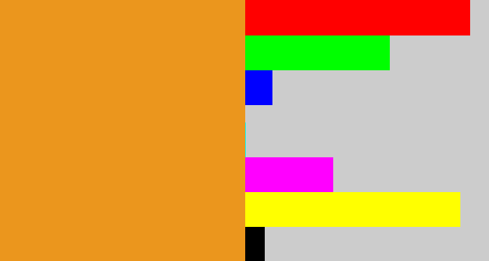 Hex color #eb961d - squash