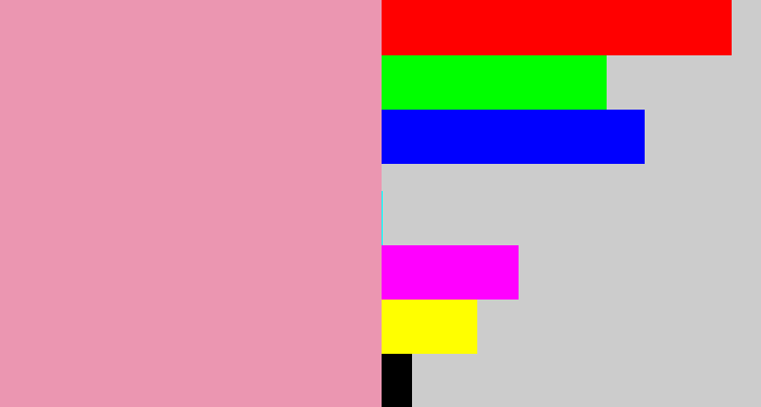 Hex color #eb96b1 - pig pink
